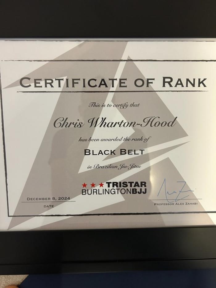 Black belt · December 8, 2024 · Promoted by Alex Zahabi