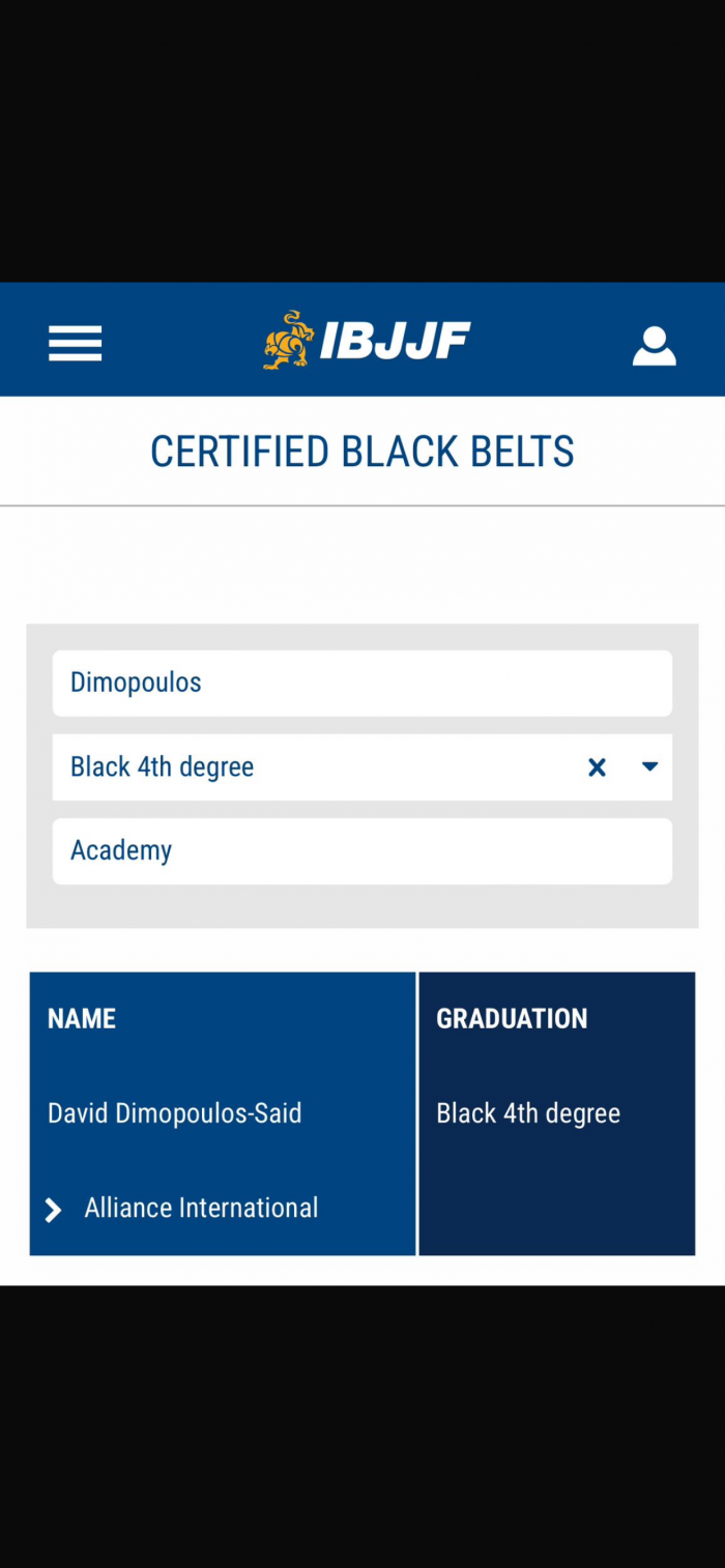 Black belt 4th degree · February 8, 2024 · Promoted by Michael Langhi