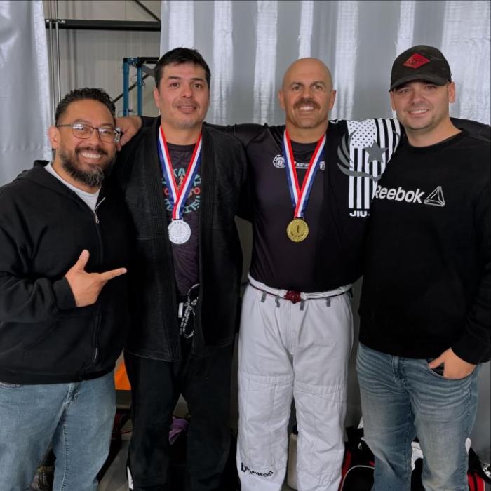 With Michael Evangelista, Joe Lara and Jake Flanagan after my first Tournament.