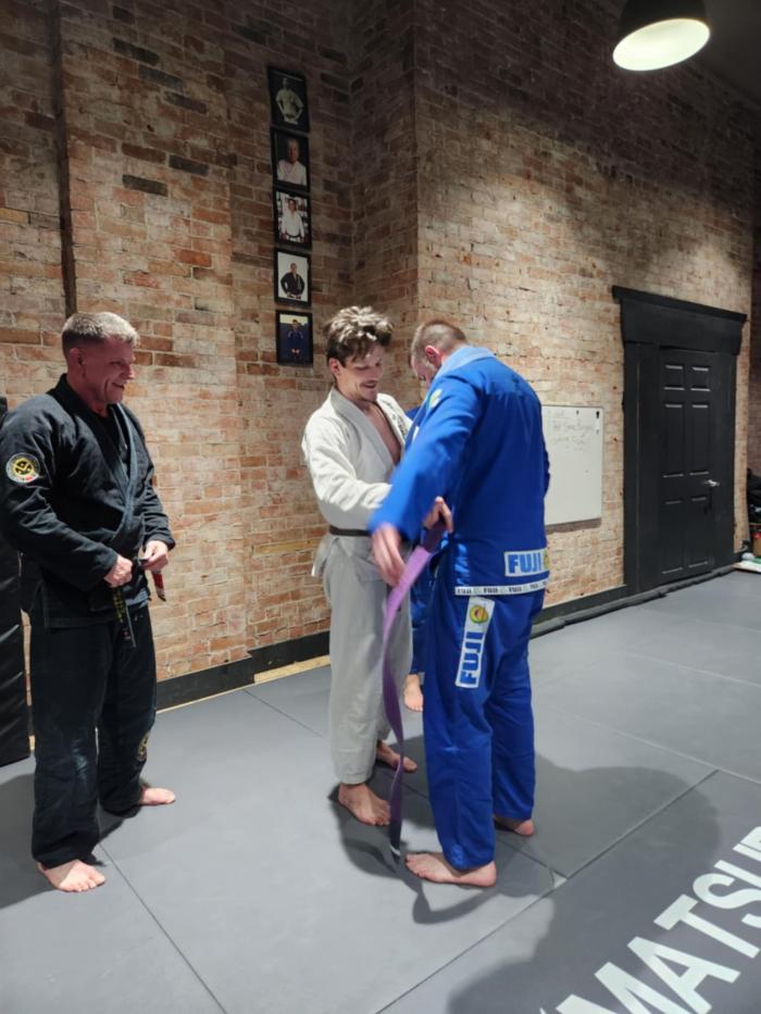 Purple belt · December 20, 2024 · Promoted by Wes ward, Mat Lewis via Professor Burgess