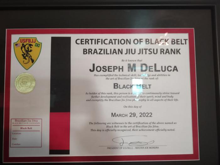 Black belt · March 29, 2022 · Promoted by Joe Moreira
