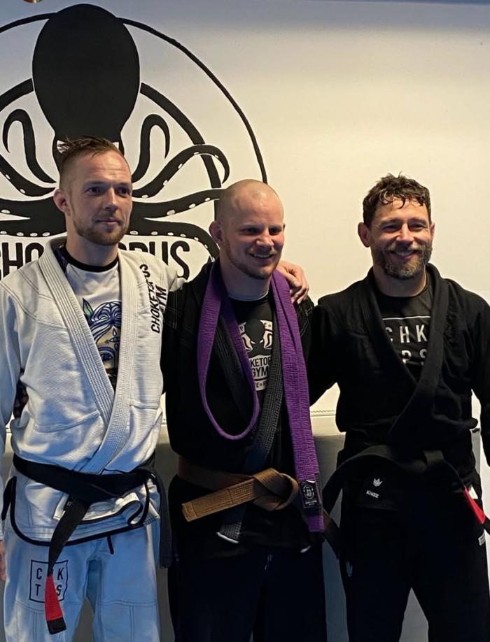 Brown belt promotion Prague December 2024 Choketopus gym