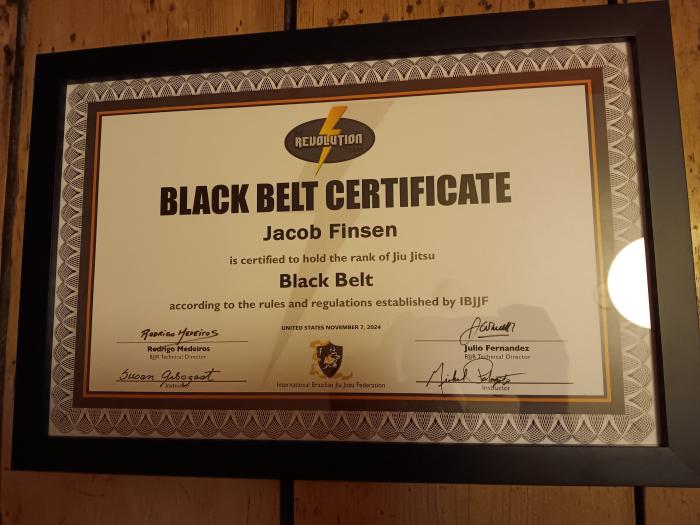 Black belt · November 7, 2024 · Promoted by Mike Pologruto