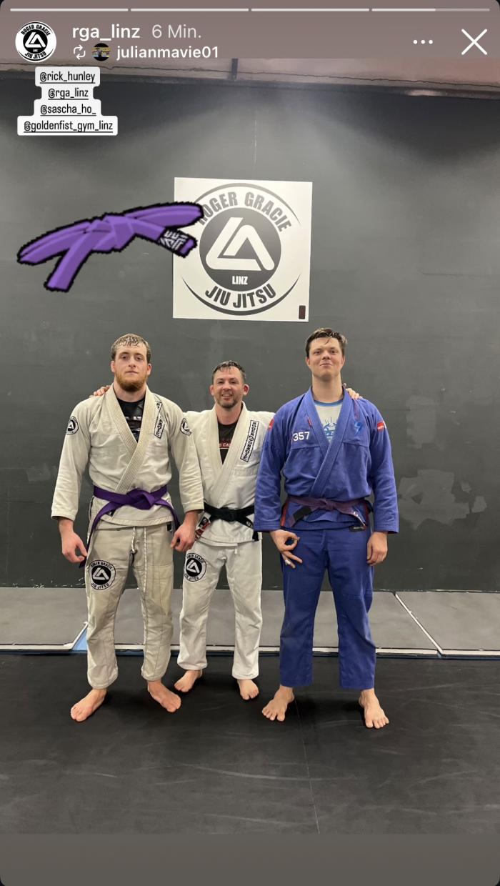 Purple belt · January 7, 2025 · Promoted by RIck Hunley