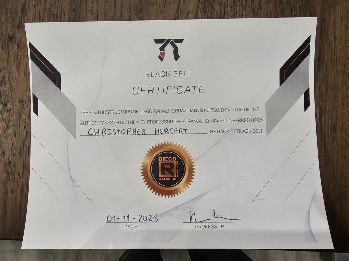 Black belt · January 11, 2025 · Promoted by Diego Ramalho