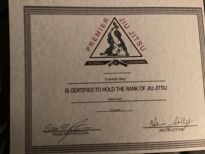 Black belt · January 11, 2025 · Promoted by Brian James