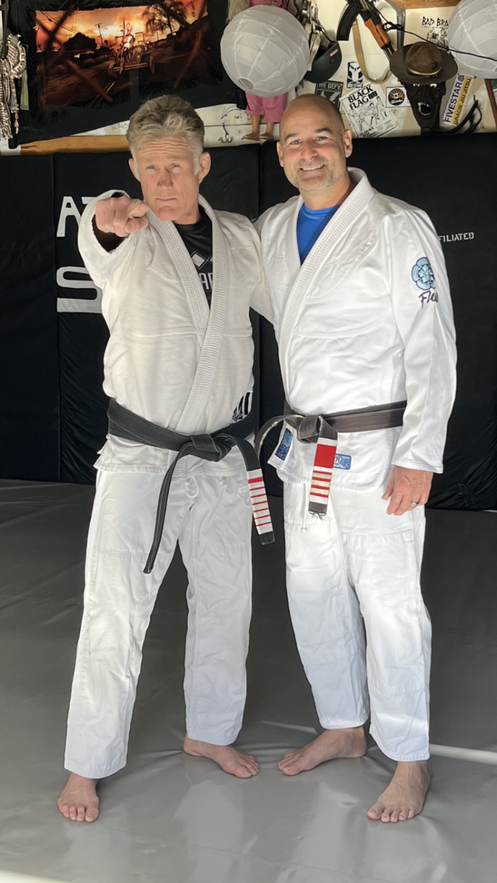 Promoted to 4th Degree Black Belt on 1/15/25 by the World Famous Dirty Dozen 6th Degree Black Belt Chris Haueter!    Thank you, Chris!