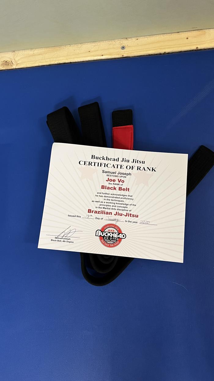 Black belt · January 18, 2025 · Promoted by Sam Joseph