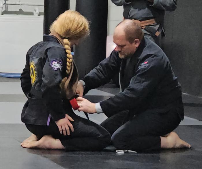 Joe awarding me my black belt 1/19/2025.