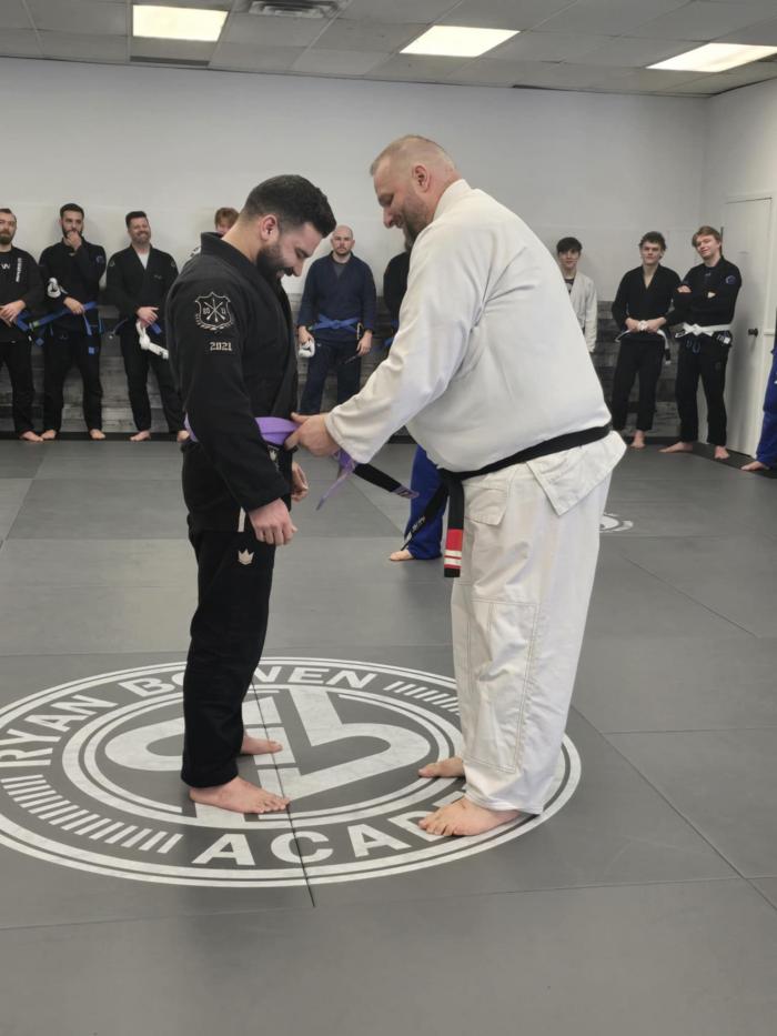 Purple belt · January 25, 2025 · Promoted by Ryan Bowen