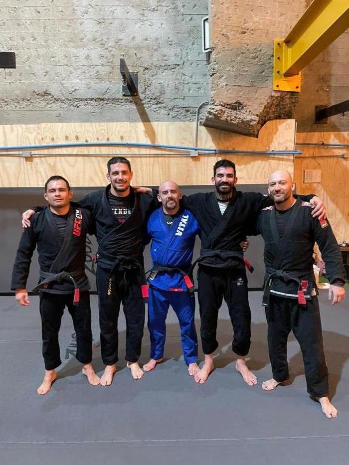 The first 5 black belts of Gutenberg Melo Chile