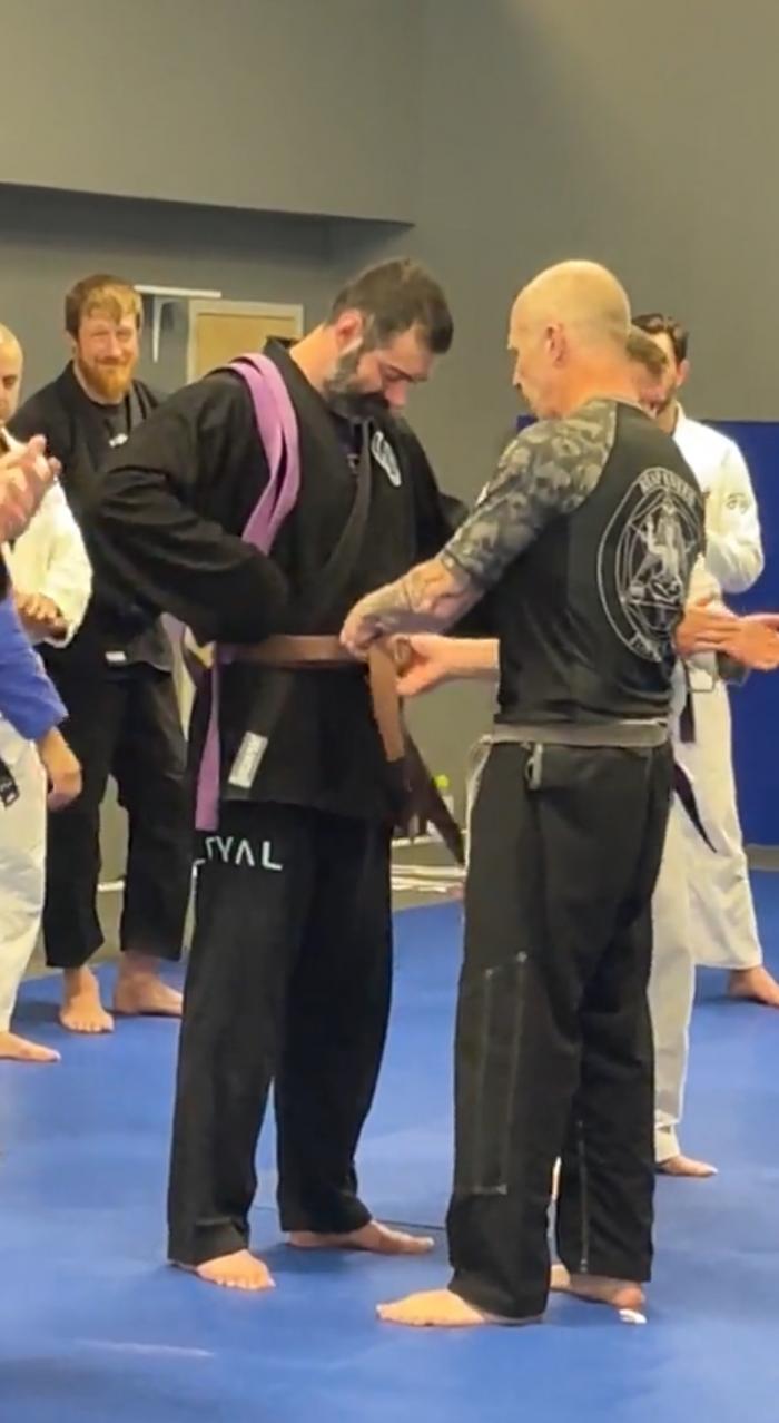 Promoted to brown belt