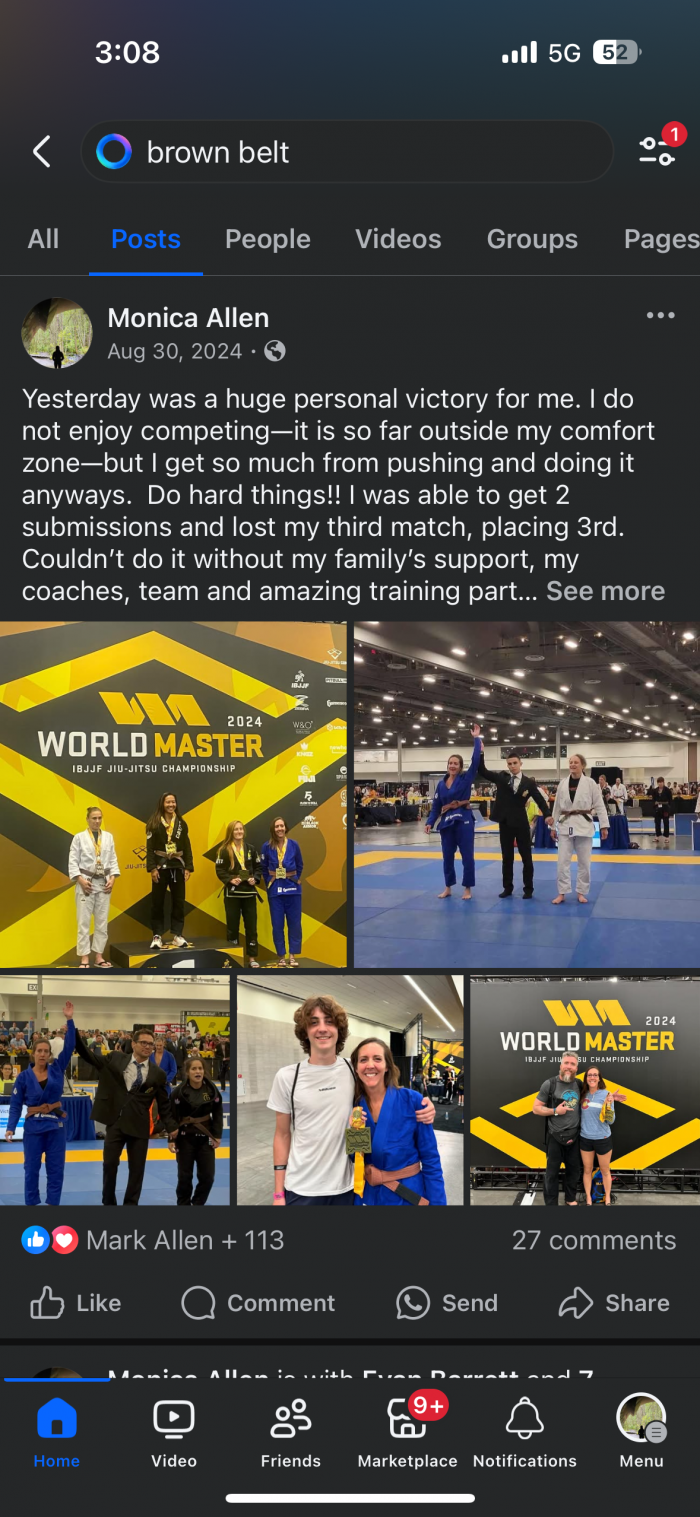 Brown belt · November 13, 2021 · Promoted by Evan Barrett