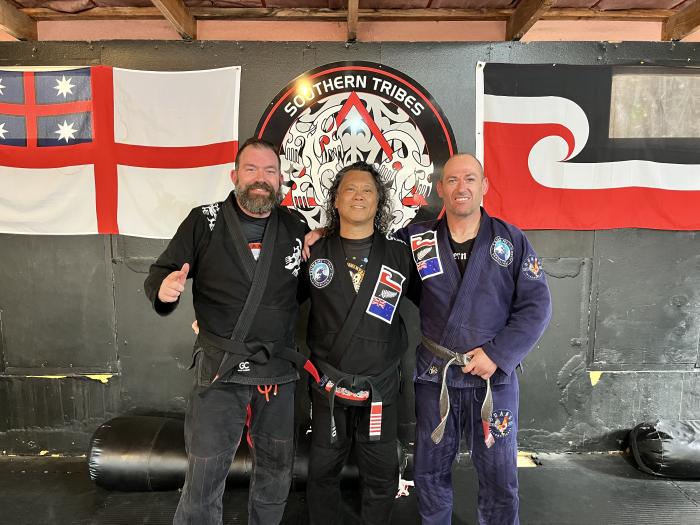 Myself, Matua John Ouano, Matua Aaron Davey