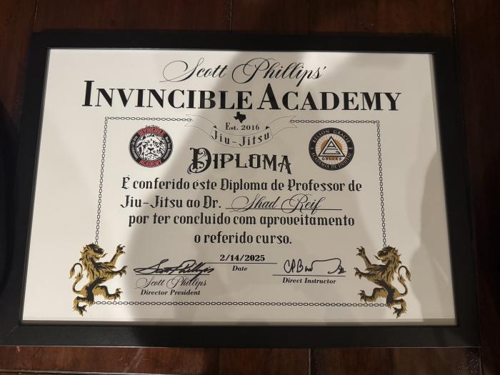 Black belt · February 14, 2025 · Promoted by Scott Phillips