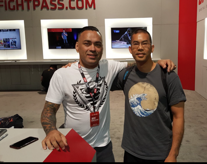 With Eddie Bravo.  UFC Fan Expo 2016