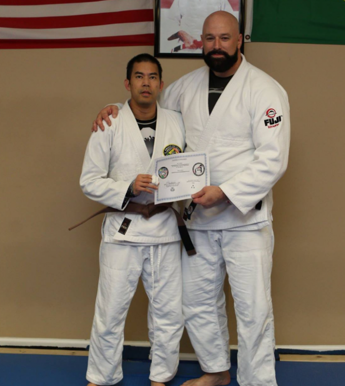 Brown belt promotion by Ben Rhodes 12/2015