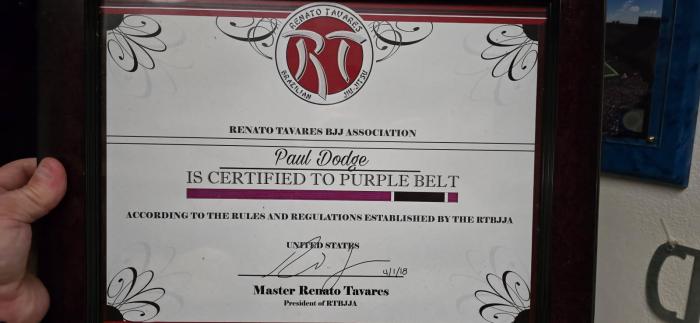 Purple belt · April 1, 2018 · Promoted by Renato Tavares