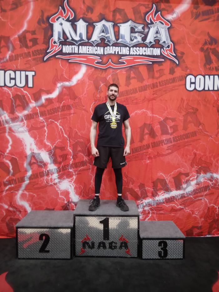 Won gold at naga -185 no gi masters. My last white belt competition