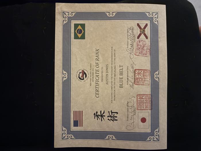 Blue belt · May 25, 2023 · Promoted by Michael Geery