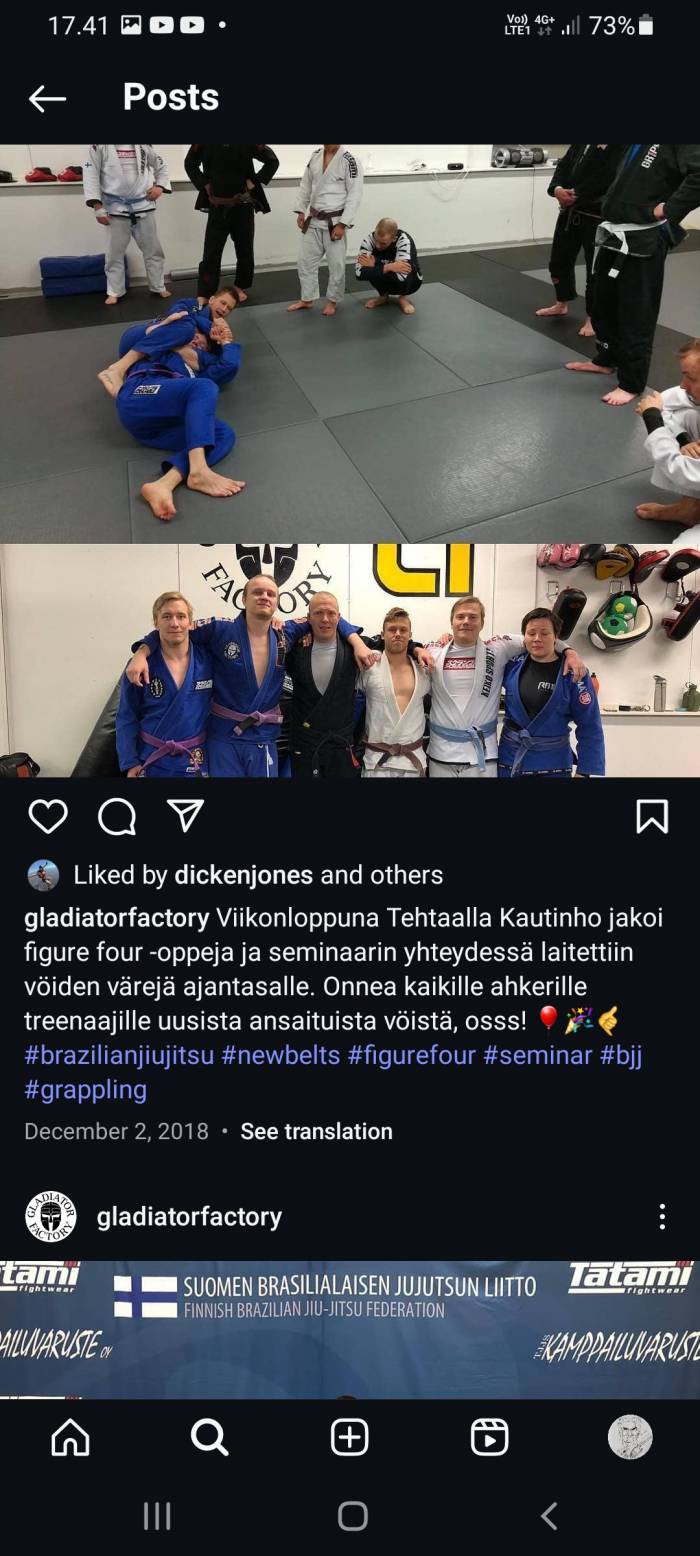 Purple belt · December 1, 2018 · Promoted by Tero Siitonen