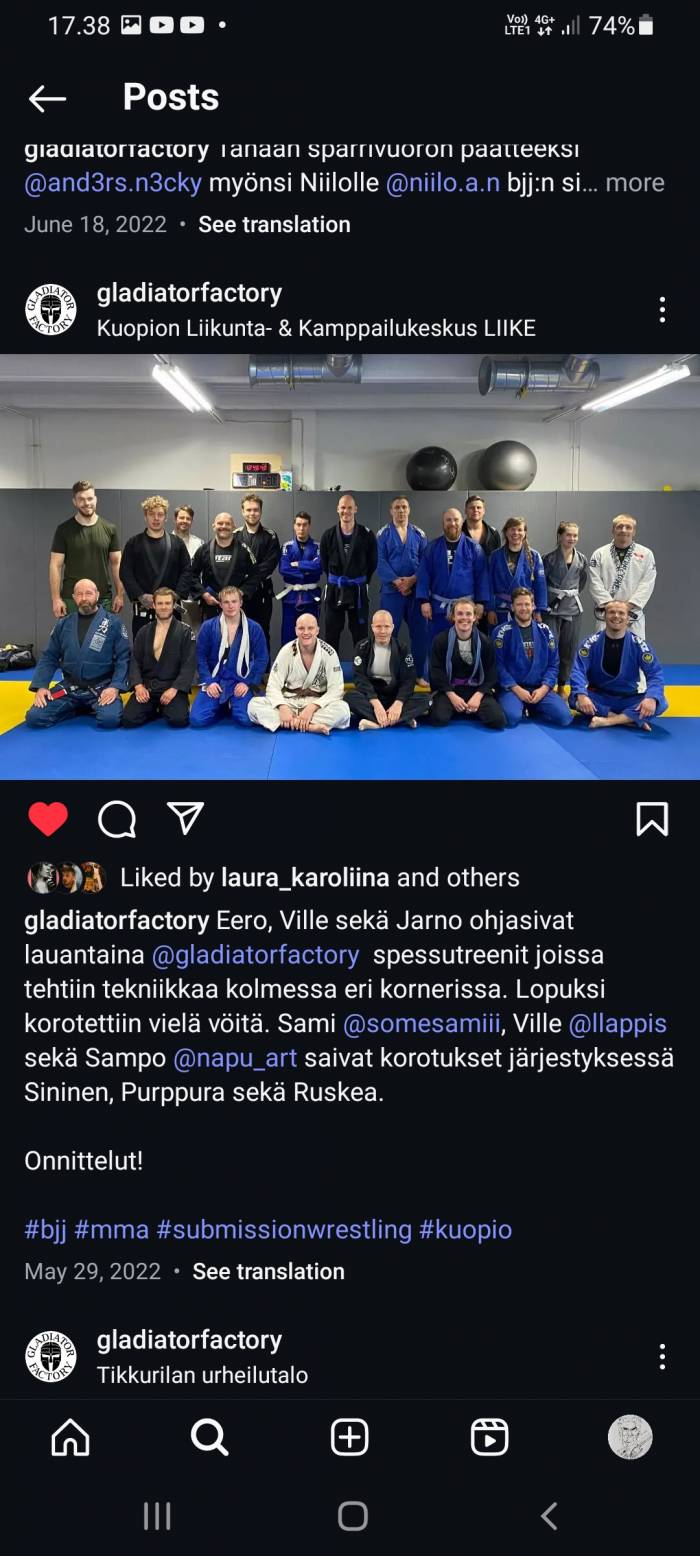 Brown belt · May 21, 2022 · Promoted by Tero Siitonen