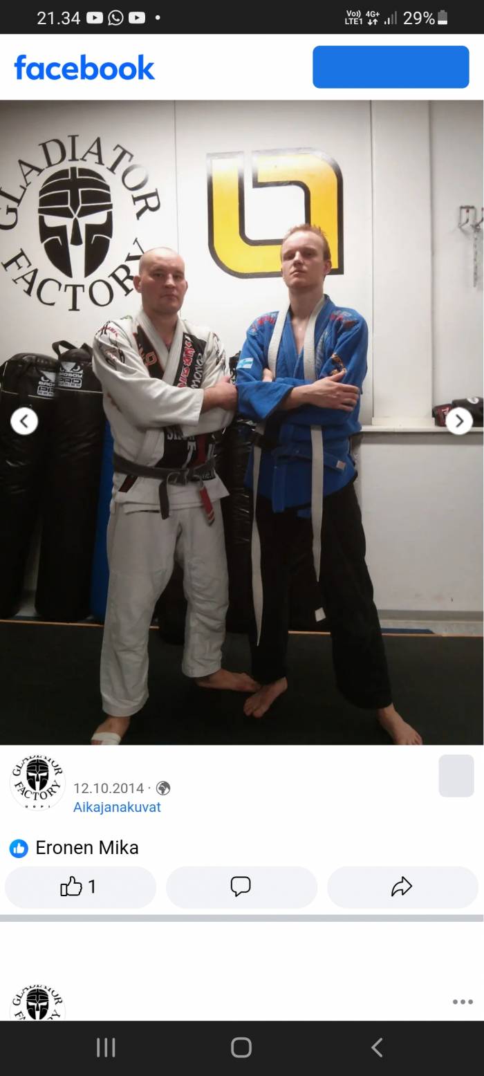 Blue belt · October 11, 2014 · Promoted by Sauli Heilimö