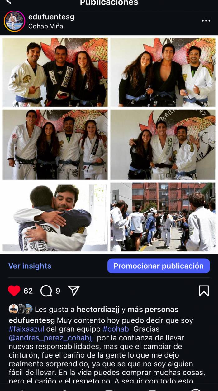 Blue belt · December 8, 2015 · Promoted by Andres Pérez Belmar