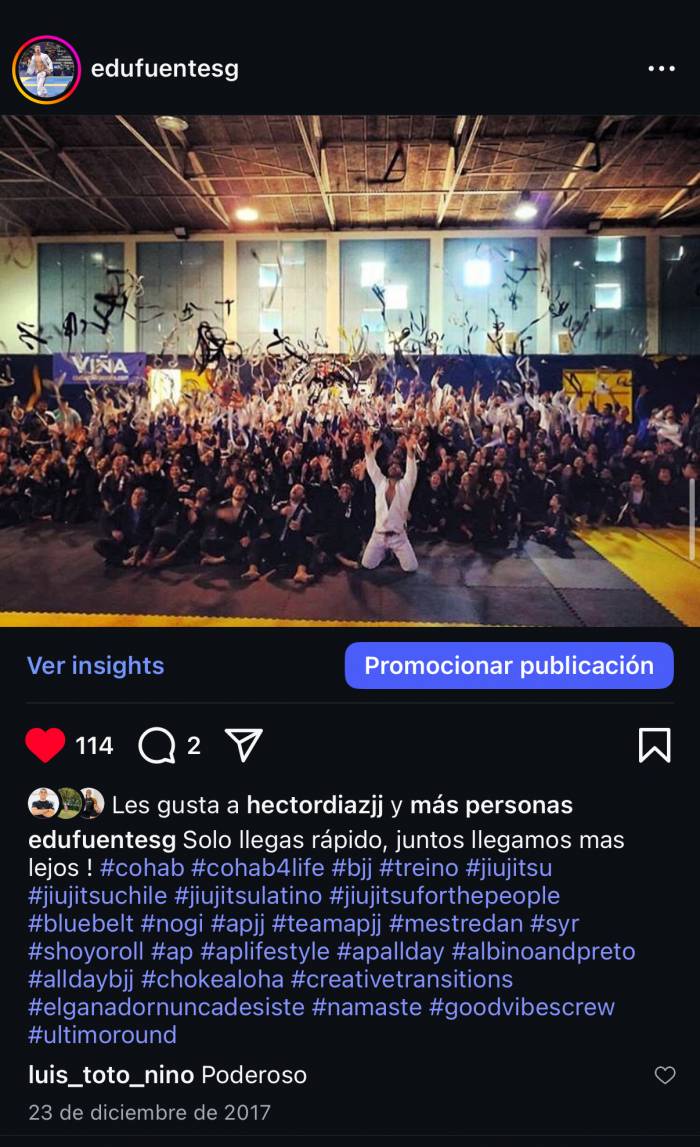 Purple belt · December 23, 2017 · Promoted by Andres Perez Belmar