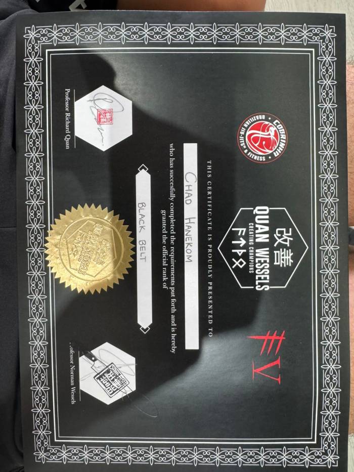 Black belt · December 7, 2024 · Promoted by Richard Quan