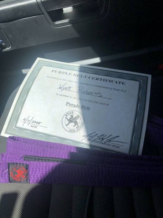 Purple belt · March 11, 2025 · Promoted by Joseph Ryan