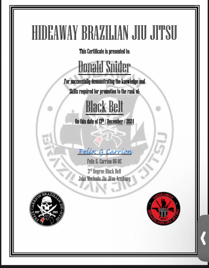 BB promotion certificate