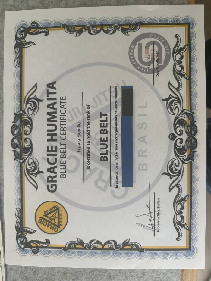 Blue belt · December 1, 2014 · Promoted by Nicholas Stefan