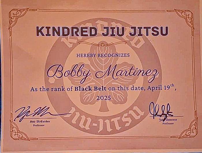 Black belt · April 19, 2025 · Promoted by Kyle McCutchen