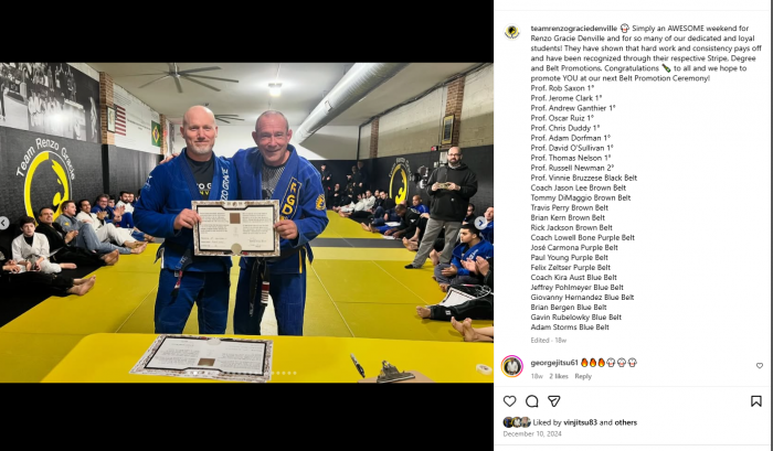 Black belt 1st degree · December 10, 2024 · Promoted by George Sernack