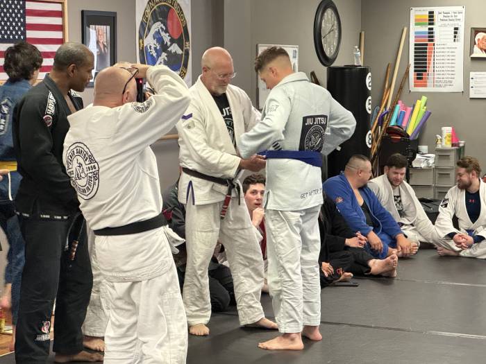Getting blue belt.