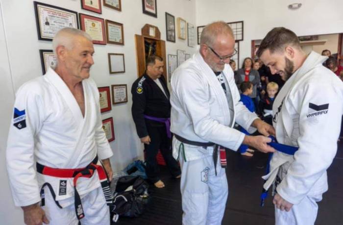 Blue belt · August 17, 2019 · Promoted by Scott Thompson