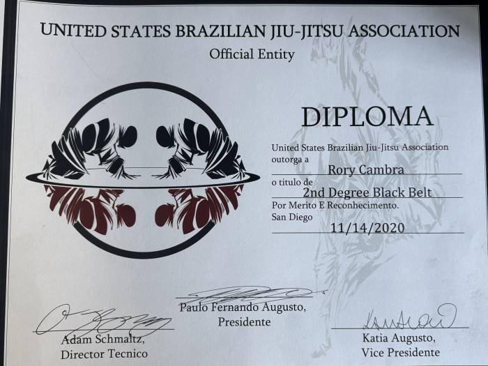 Black belt 2nd degree · November 14, 2020 · Promoted by Paulo Augusto