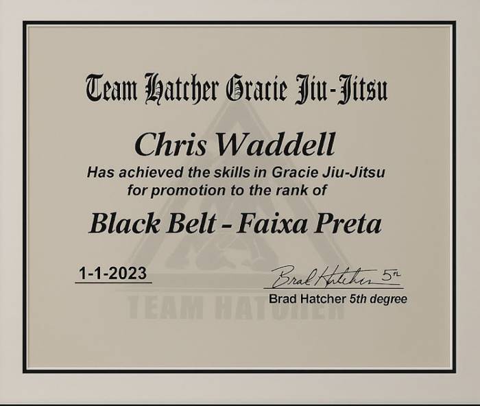 Black belt · January 1, 2023 · Promoted by Brad Hatcher