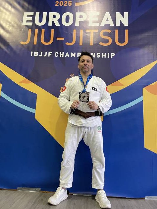 Silver medal at the IBJJF 2025 Europeans