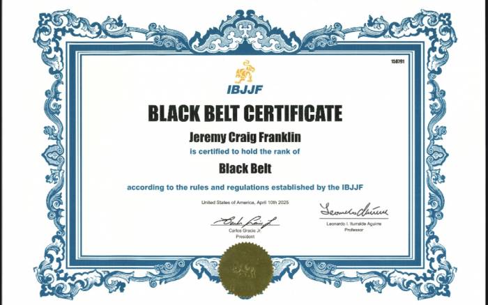 Black belt · April 8, 2025 · Promoted by Leonardo Iturralde