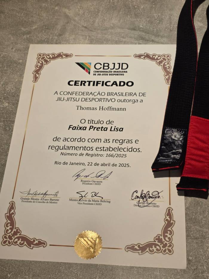 Black belt · May 3, 2025 · Promoted by Peter Schira