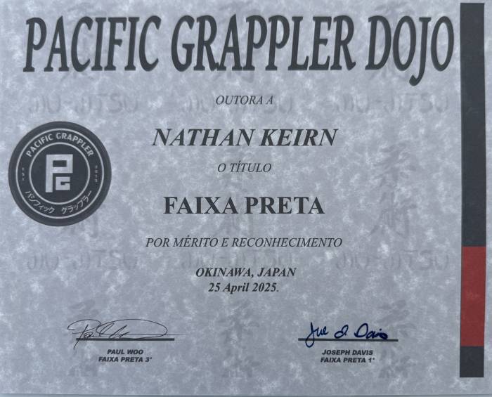 Black belt · April 25, 2025 · Promoted by Joseph Davis
