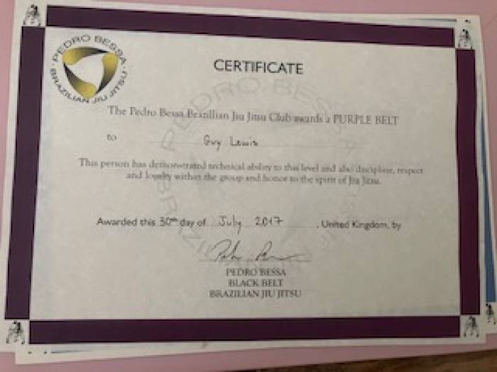 Purple belt · July 30, 2017 · Promoted by Pedro Bessa