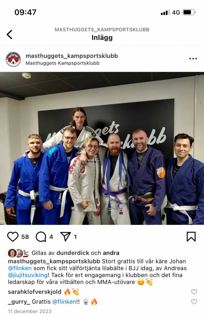My purple belt-promotion in 2023