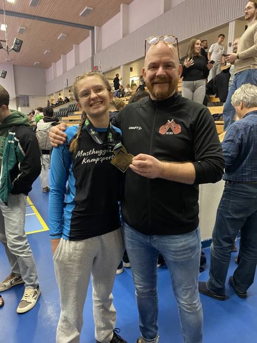 Coaching my daughter at BJJ nations in Sweden
