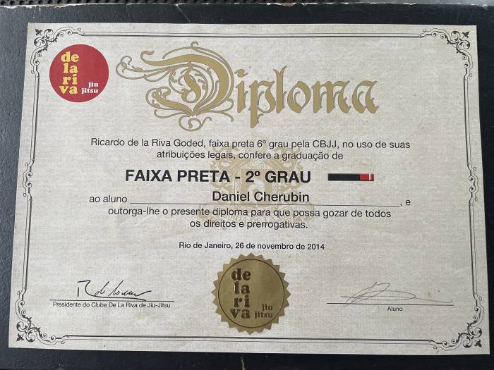 Black belt 2nd degree · November 26, 2014 · Promoted by Ricardo de la riva