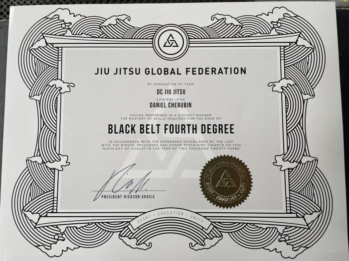 Black belt 4th degree · November 26, 2022 · Promoted by Gustavo Falciroli