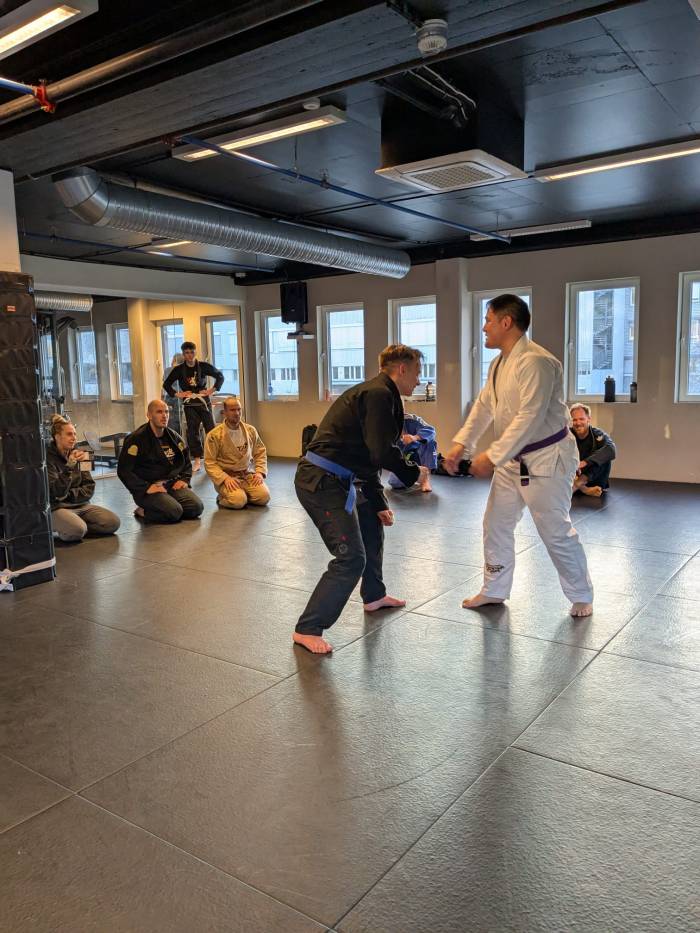 Teaching Judo for BJJ at Friendly's Fitness in Ulsrud, Oslo, Norway