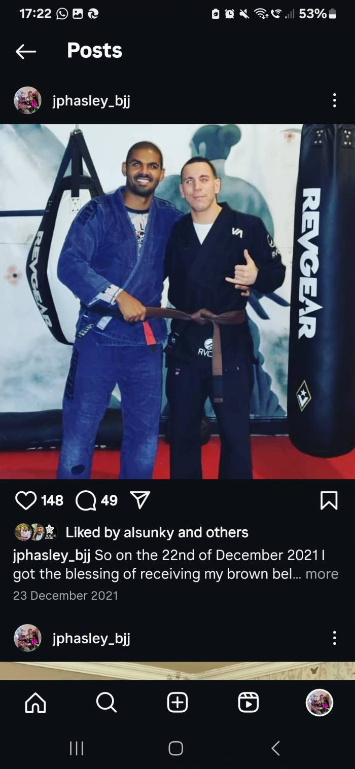 Brown belt · December 22, 2021 · Promoted by Ricardo Luiz
